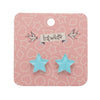 Star Bubble Resin Stud Earrings - Mint