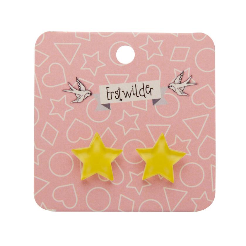 Erstwilder Essentials Star Bubble Resin Stud Earrings - Yellow EE0002-BU6000