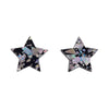 Star Chunky Glitter Resin Stud Earrings - Holographic Silver