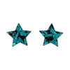 Star Chunky Glitter Resin Stud Earrings - Teal
