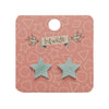 Erstwilder Essentials Star Marble Resin Stud Earrings - Mint EE0002-MA4300