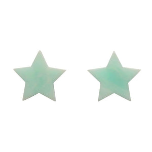 Erstwilder Essentials Star Marble Resin Stud Earrings - Mint EE0002-MA4300
