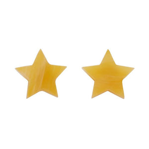 Erstwilder Essentials Star Marble Resin Stud Earrings - Yellow EE0002-MA6000