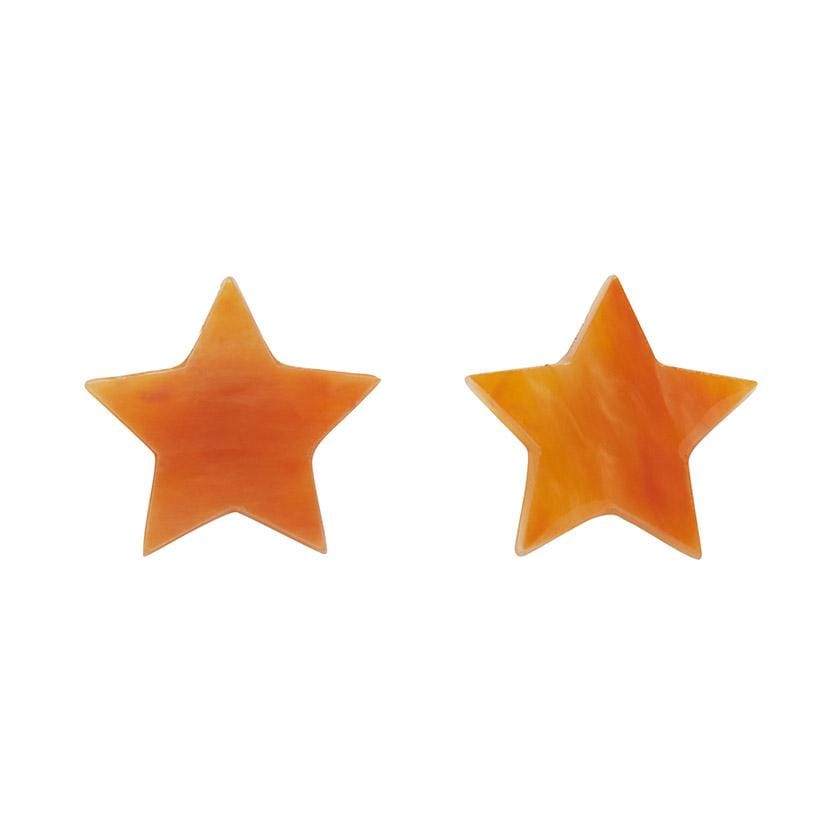 Erstwilder Essentials Star Marble Resin Stud Earrings - Orange EE0002-MA6100