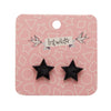 Erstwilder Essentials Star Textured Resin Stud Earrings - Black EE0002-RI7000