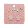 Erstwilder Essentials Star Textured Resin Stud Earrings - White EE0002-RI8000