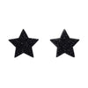 Star Glitter Resin Stud Earrings - Black