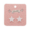 Erstwilder Essentials Star Glitter Resin Stud Earrings - White EE0002-SG8000
