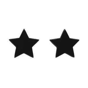 Erstwilder Essentials Star Solid Resin Stud Earrings - Black EE0002-SO7000