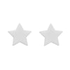 Star Solid Resin Stud Earrings - White