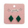 Diamond Bubble Resin Stud Earrings - Emerald