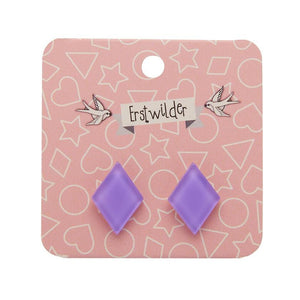 Erstwilder Essentials Diamond Bubble Resin Stud Earrings - Lavender EE0003-BU5100