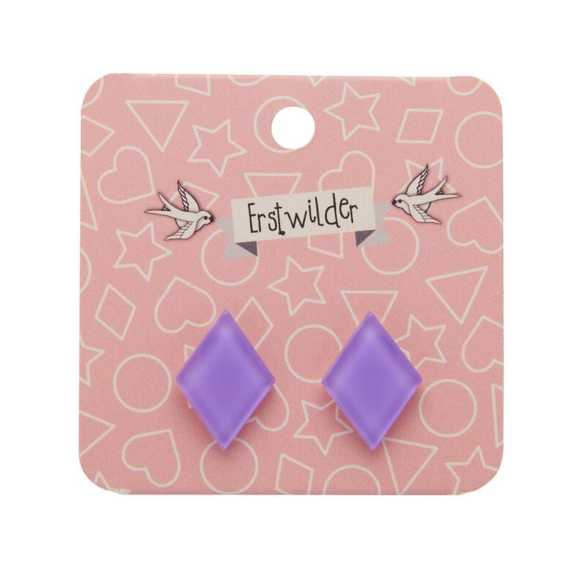 Erstwilder Essentials Diamond Bubble Resin Stud Earrings - Lavender EE0003-BU5100