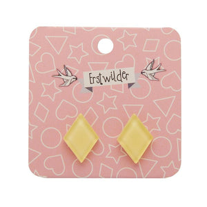 Erstwilder Essentials Diamond Bubble Resin Stud Earrings - Light Yellow EE0003-BU6700