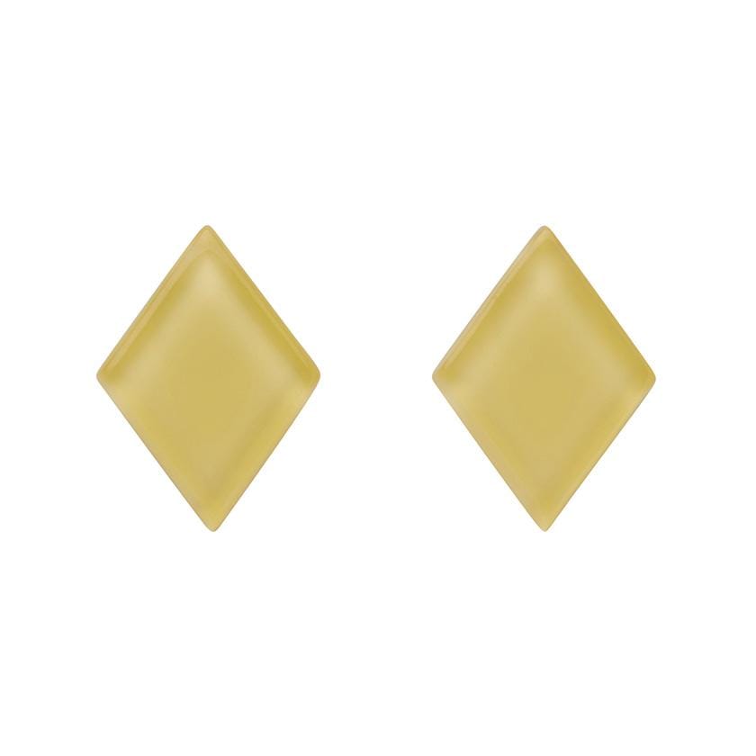 Erstwilder Essentials Diamond Bubble Resin Stud Earrings - Light Yellow EE0003-BU6700