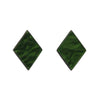 Erstwilder Essentials Diamond Textured Resin Stud Earrings - Emerald EE0003-RI4100