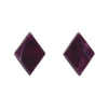 Erstwilder Essentials Diamond Textured Resin Stud Earrings - Plum EE0003-RI5200