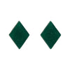 Erstwilder Essentials Diamond Glitter Resin Stud Earrings - Emerald EE0003-SG4100