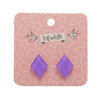 Diamond Glitter Resin Stud Earrings - Lavender