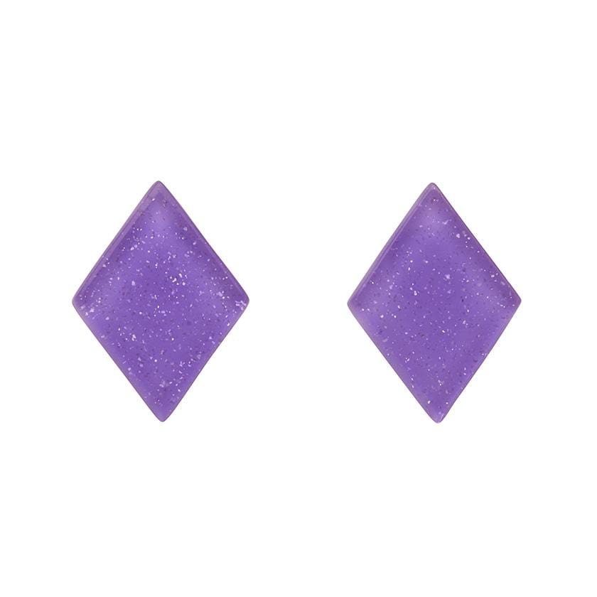 Erstwilder Essentials Diamond Glitter Resin Stud Earrings - Lavender EE0003-SG5100