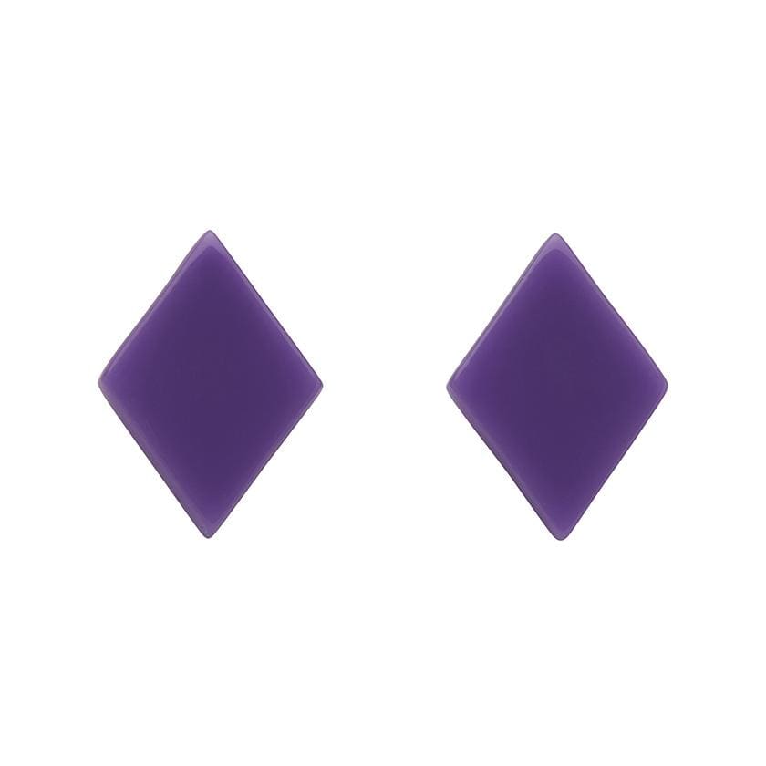 Erstwilder Essentials Diamond Solid Resin Stud Earrings - Lavender EE0003-SO5100