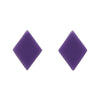 Diamond Solid Resin Stud Earrings - Lavender