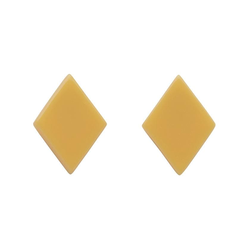 Erstwilder Essentials Diamond Solid Resin Stud Earrings - Light Yellow EE0003-SO6700