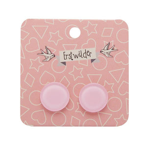 Erstwilder Essentials Circle Bubble Resin Stud Earrings - Light Pink EE0004-BU2100