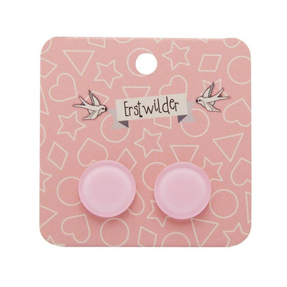 Erstwilder Essentials Circle Bubble Resin Stud Earrings - Light Pink EE0004-BU2100