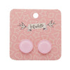 Circle Bubble Resin Stud Earrings - Light Pink