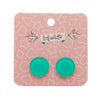 Erstwilder Essentials Circle Bubble Resin Stud Earrings - Mint EE0004-BU4300