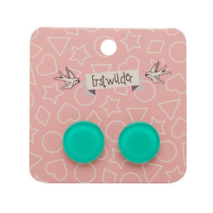 Erstwilder Essentials Circle Bubble Resin Stud Earrings - Mint EE0004-BU4300