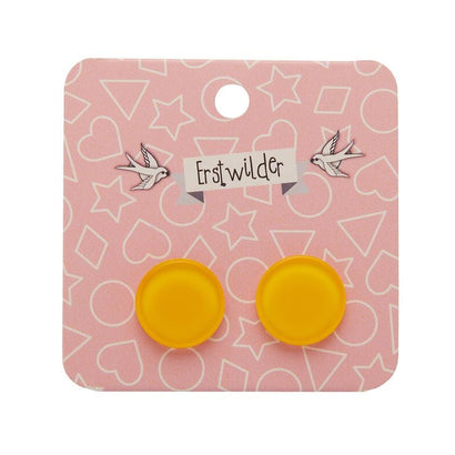 Erstwilder Essentials Circle Bubble Resin Stud Earrings - Yellow EE0004-BU6000