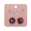 Circle Chunky Glitter Resin Stud Earrings - Pink