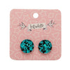 Erstwilder Essentials Circle Chunky Glitter Resin Stud Earrings - Pink EE0004-CG2100