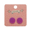 Erstwilder Essentials Circle Glitter Resin Stud Earrings - Purple EE0004-G5000