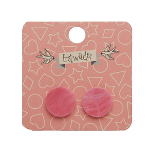 Erstwilder Essentials Circle Marble Resin Stud Earrings - Pink EE0004-MA2000