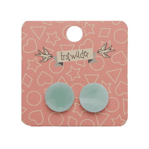 Erstwilder Essentials Circle Marble Resin Stud Earrings - Mint EE0004-MA4300