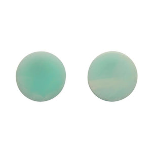 Erstwilder Essentials Circle Marble Resin Stud Earrings - Mint EE0004-MA4300