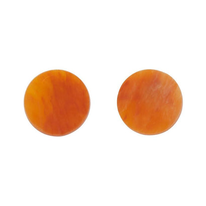 Erstwilder Essentials Circle Marble Resin Stud Earrings - Orange EE0004-MA6100