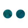 Circle Ripple Glitter Resin Stud Earrings - Emerald