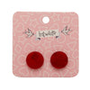 Erstwilder Essentials Circle Textured Resin Stud Earrings - Red EE0004-RI1000