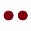 Circle Textured Resin Stud Earrings - Red
