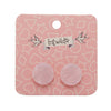 Erstwilder Essentials Circle Textured Resin Stud Earrings - Light Pink EE0004-RI2100