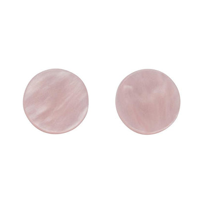 Erstwilder Essentials Circle Textured Resin Stud Earrings - Light Pink EE0004-RI2100