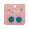 Circle Textured Resin Stud Earrings - Blue