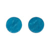 Circle Textured Resin Stud Earrings - Blue