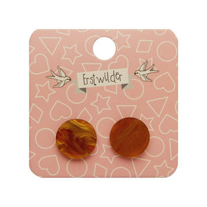 Erstwilder Essentials Circle Ripple Resin Stud Earrings - Gold EE0004-RI6500