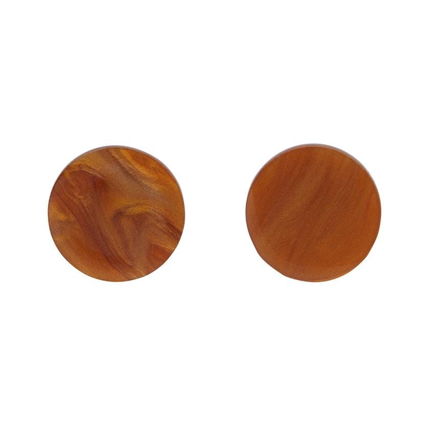 Erstwilder Essentials Circle Ripple Resin Stud Earrings - Gold EE0004-RI6500