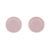 Circle Glitter Resin Stud Earrings - Light Pink